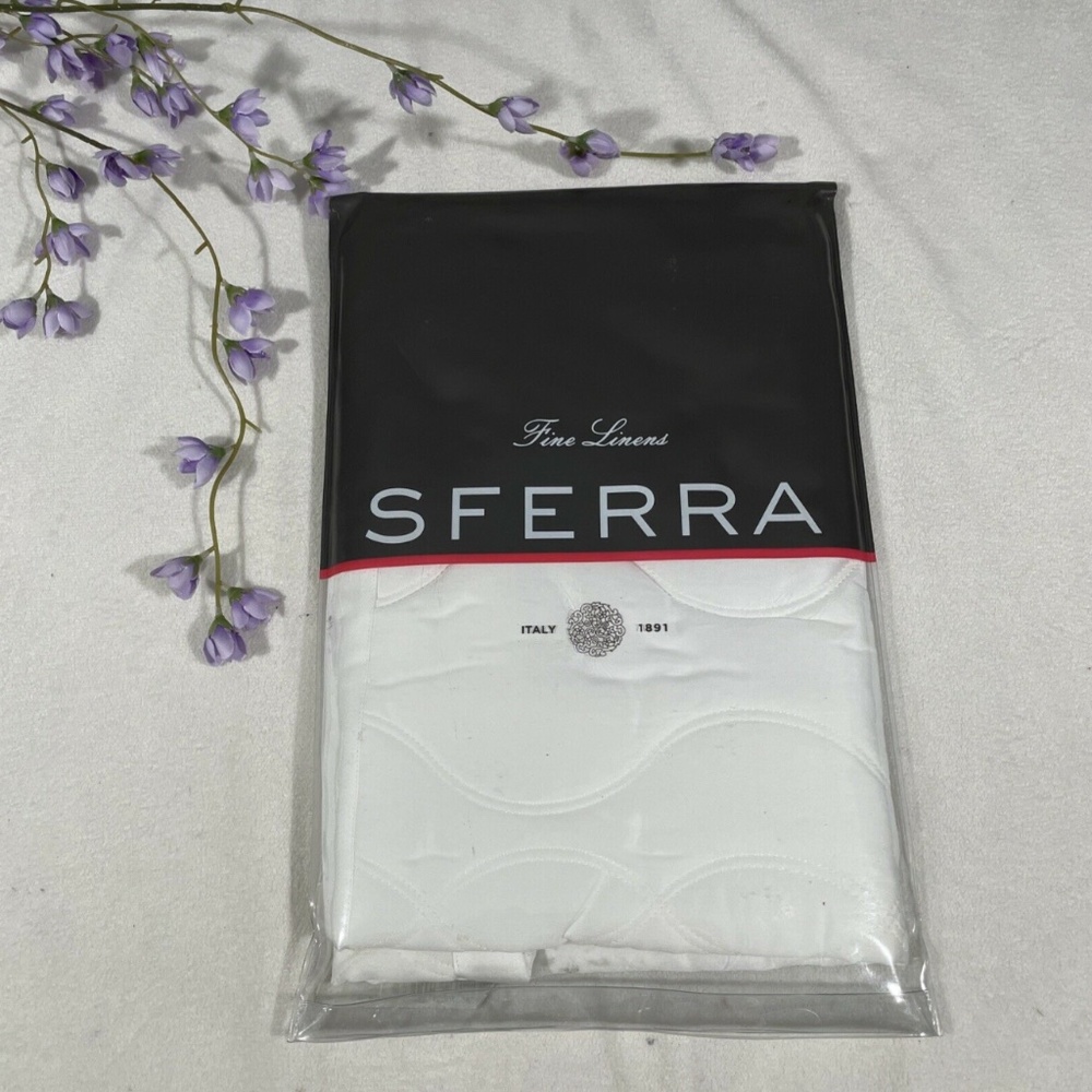 NIB Sferra Franca‎ Quilted [ 1 Boudoir ] Pillow Sham in White